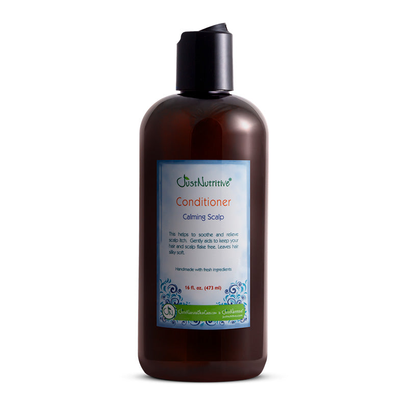 Just Nutritive Itchy Scalp Calming Scalp Conditioner, 16 oz amber bottle