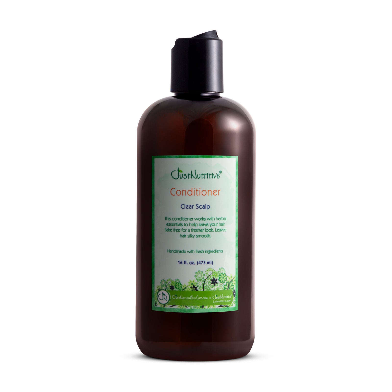 Just Nutritive Clear Scalp Conditioner, 16 oz amber bottle