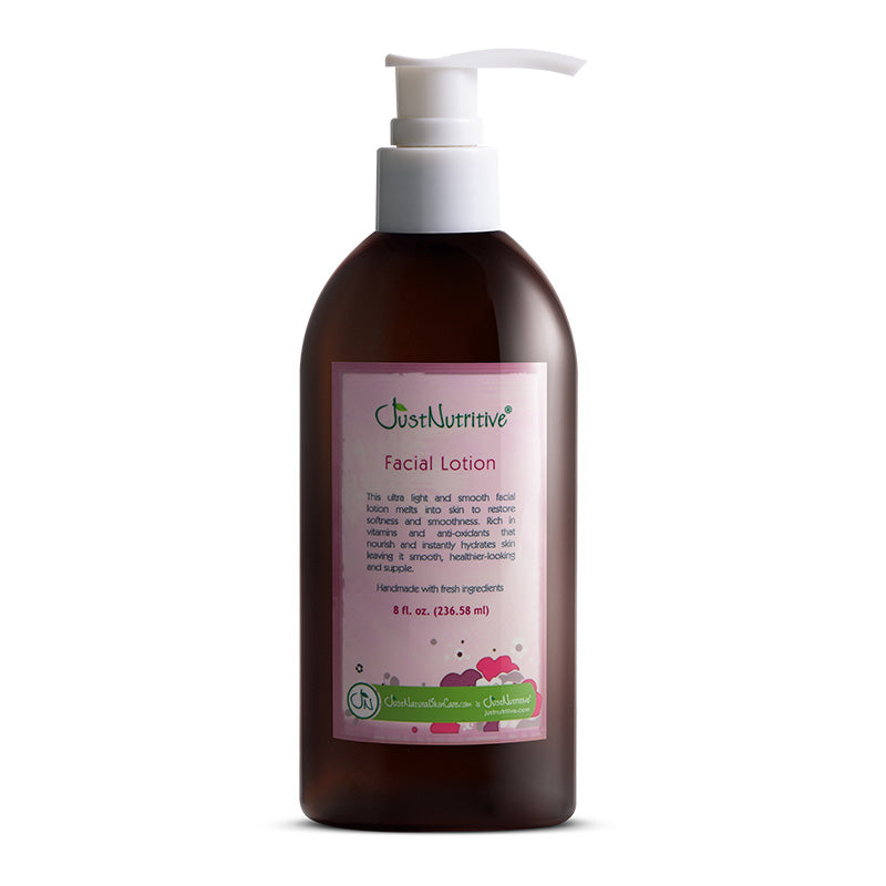 Just Nutritive Facial Lotion, 8 oz amber pump bottle