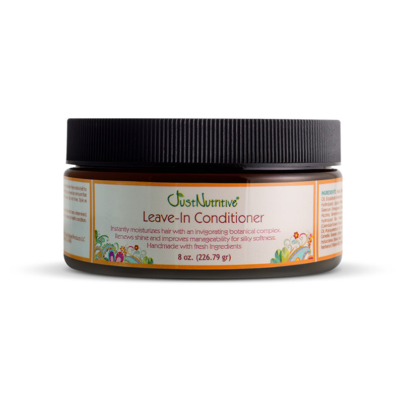 Jar of Just Nutive Leave-In Conditioner on a white background