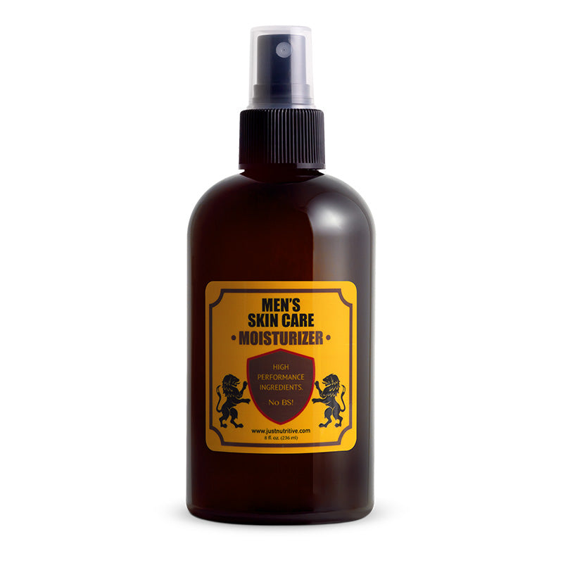 Just Nutritive Men's Skin Care Moisturizer, 8 oz amber spray bottle