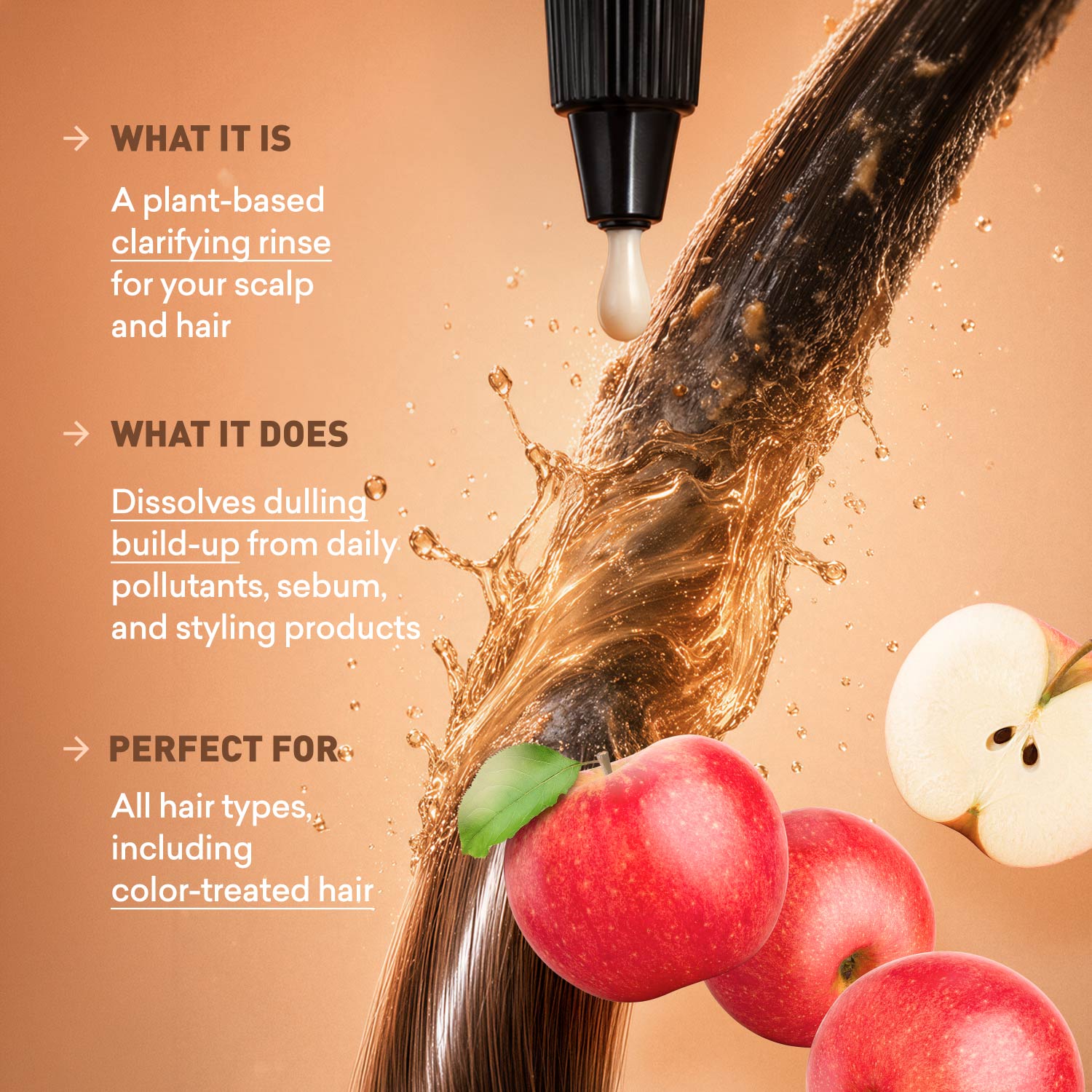 Product overview explaining what the clarifying rinse does and who it suits