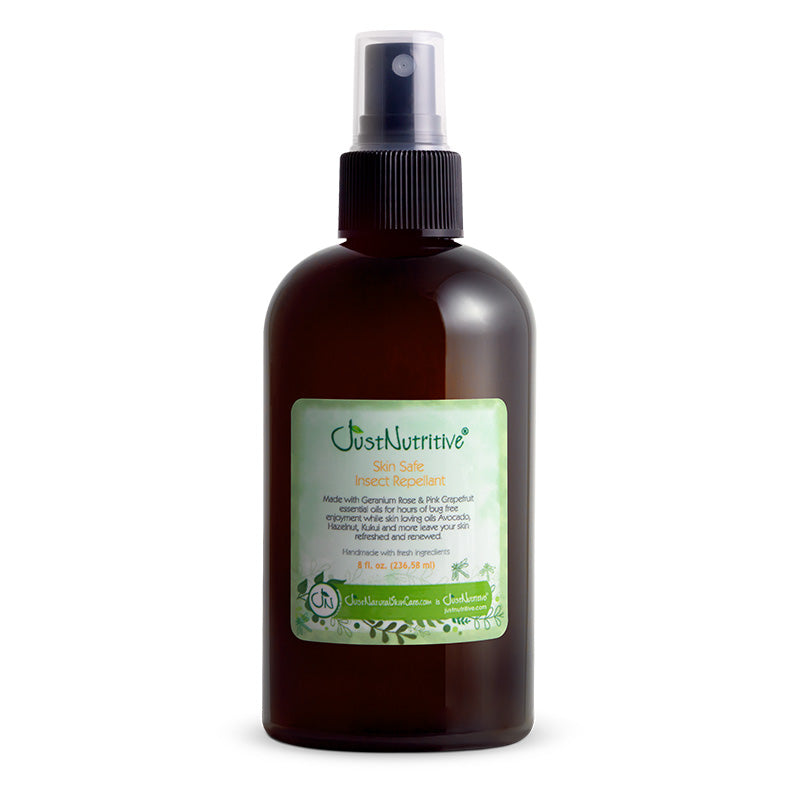 Just Nutritive Skin Safe Insect Repellant, 8 oz amber spray bottle