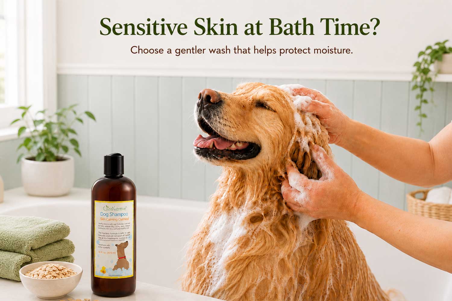 dog-bathing-white-tub-golden-retriever