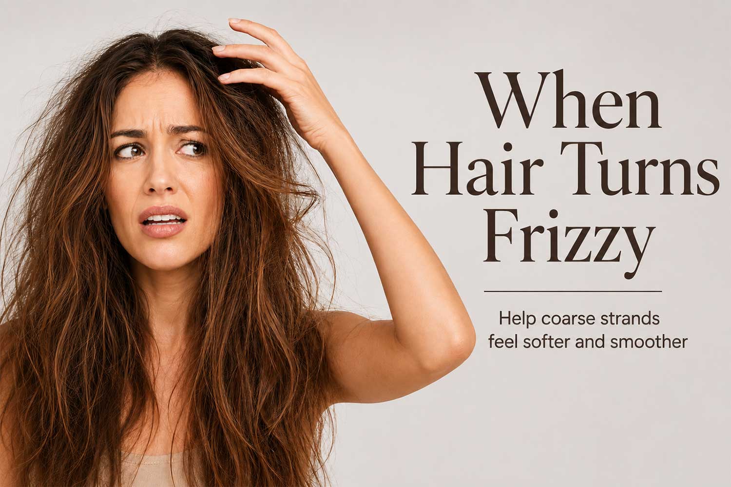 women-holding-frizz-hair-gray-background