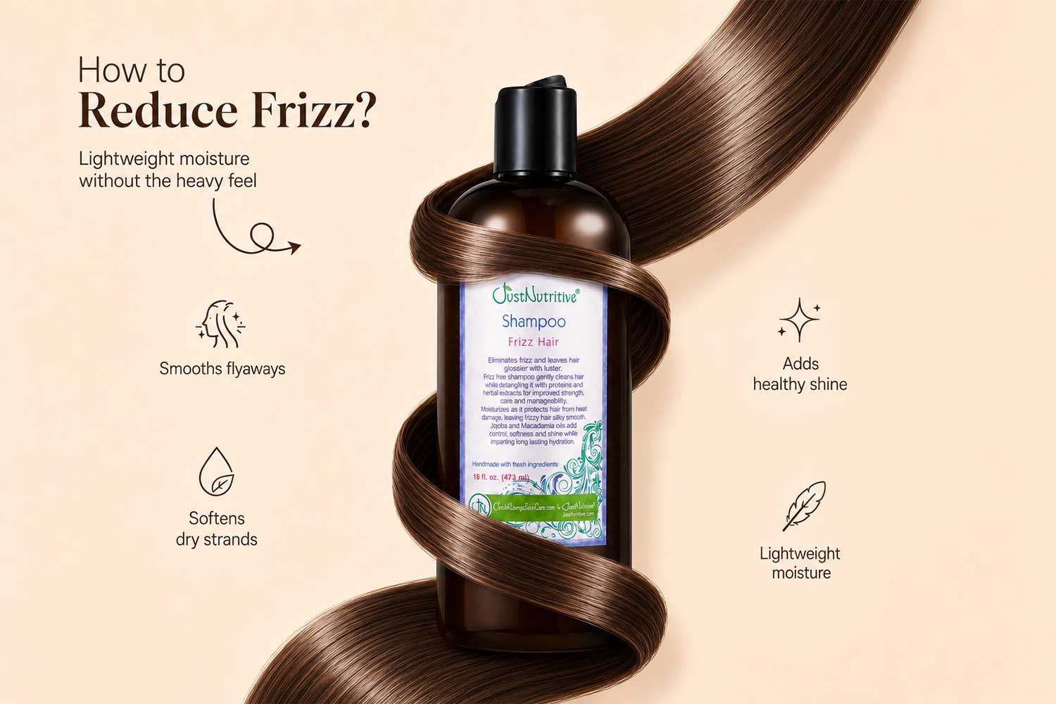 frizz-shampoo-hair-tan-background