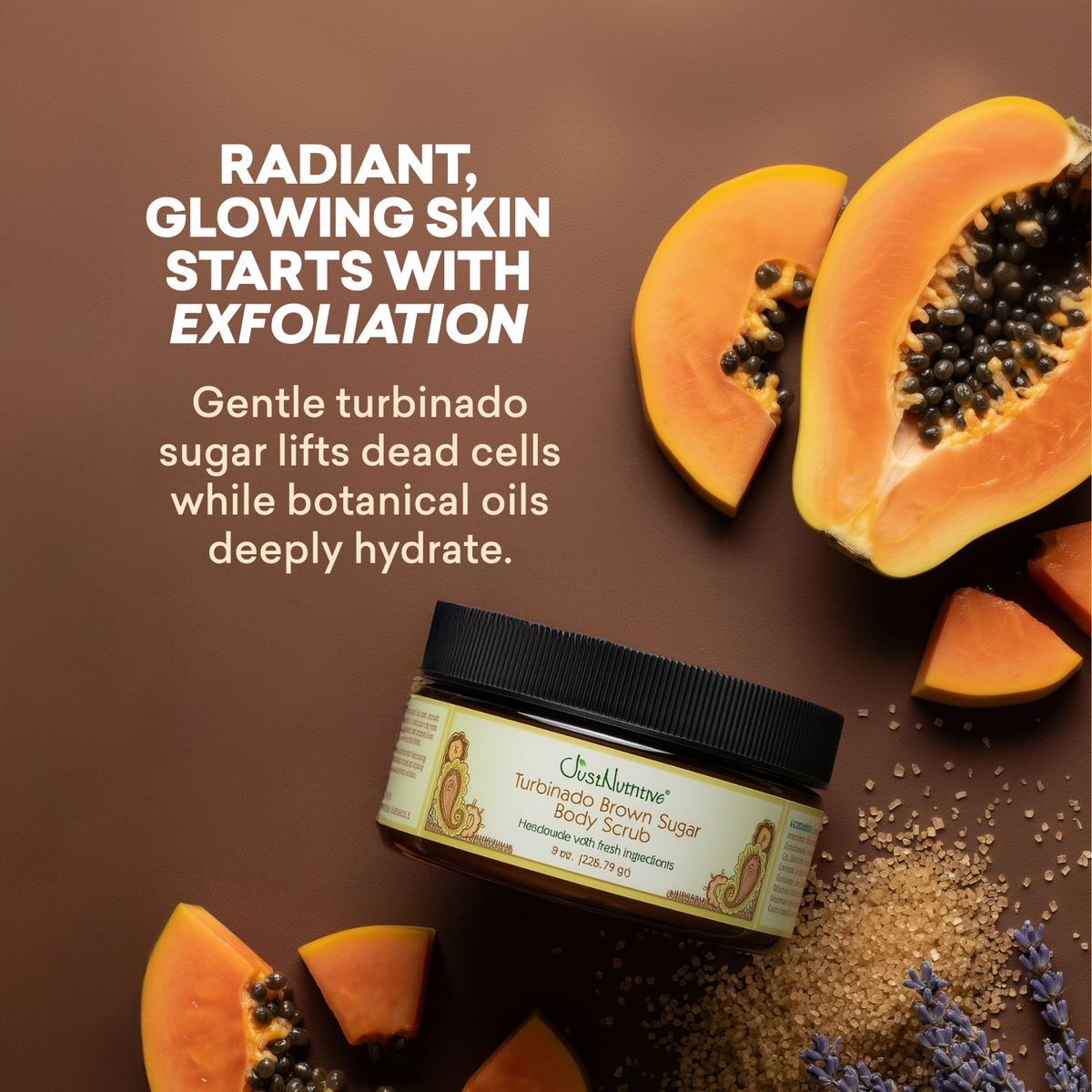 Turbinado Brown Sugar Body Scrub | Men's Skin