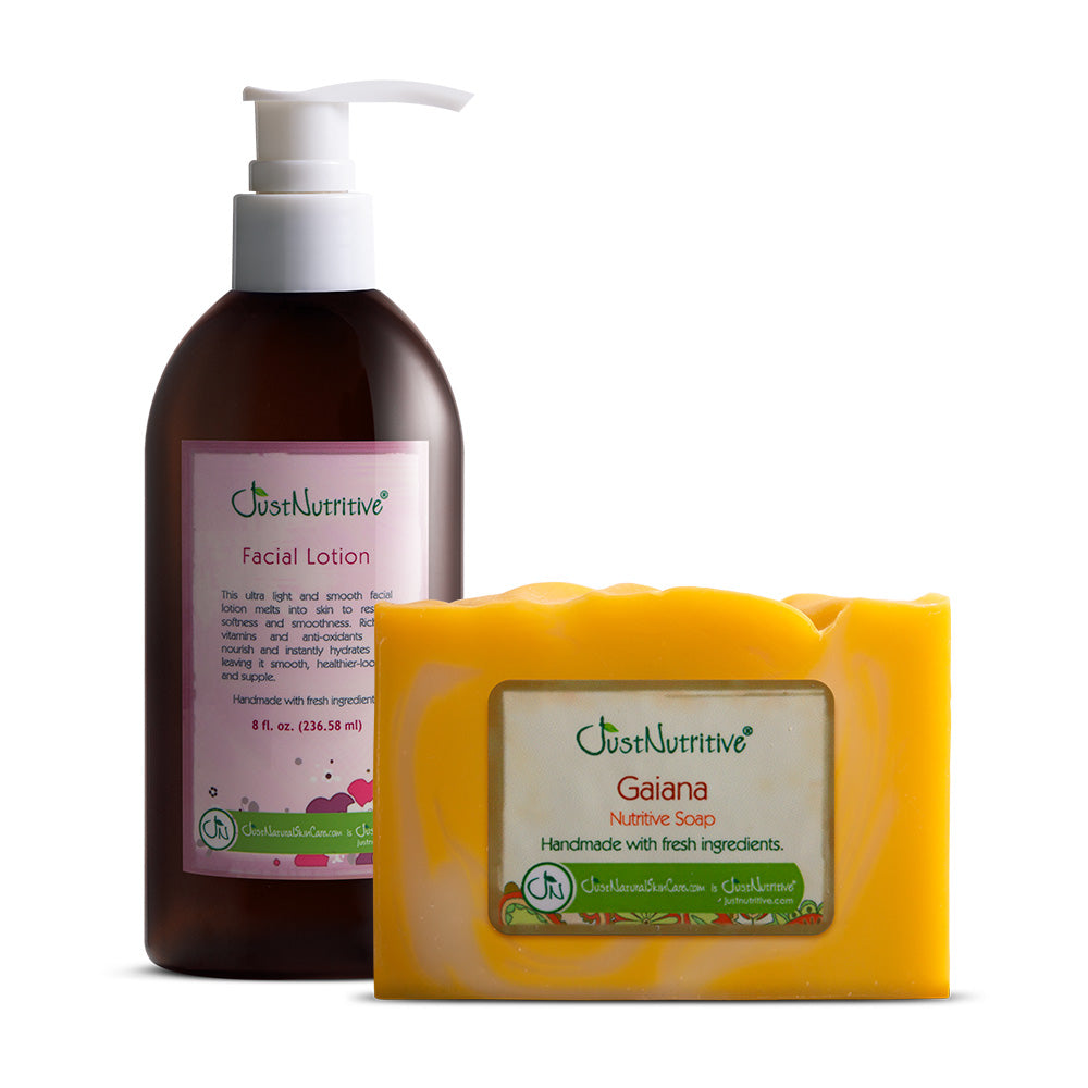 Nutritive Facial Lotion & Gaiana Soap Duo