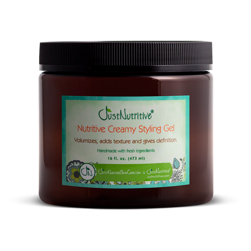 Jar of Nutritive Creamy Styling Gel with a label on a white background