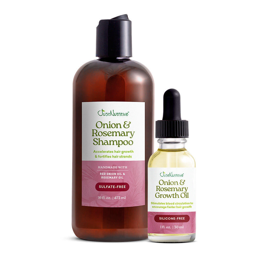 Onion & Rosemary Shampoo And Oil Hair Growth Duo