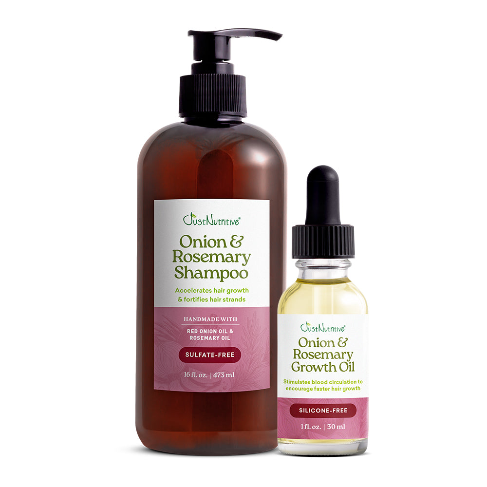 Onion & Rosemary Shampoo And Oil Hair Growth Duo