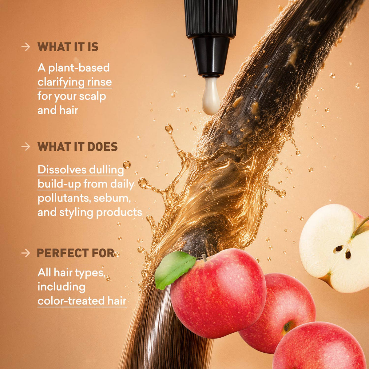 Product overview explaining what the clarifying rinse does and who it suits