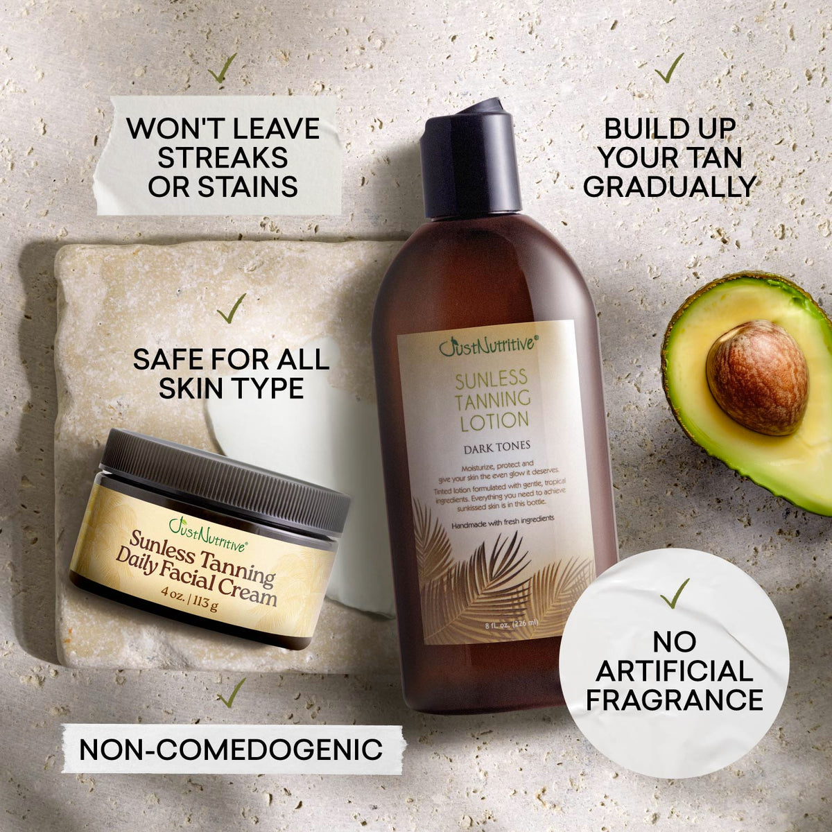 Sunless Tanning Dark Tones & Sunless Tanning Daily Facial Duo
