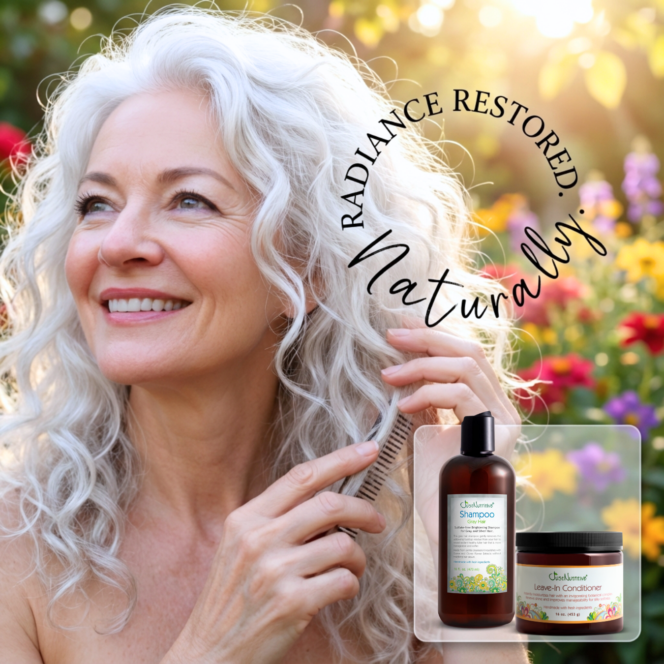 Gray Hair Shampoo & Leave-In Conditioner Duo - Just Nutritive Store