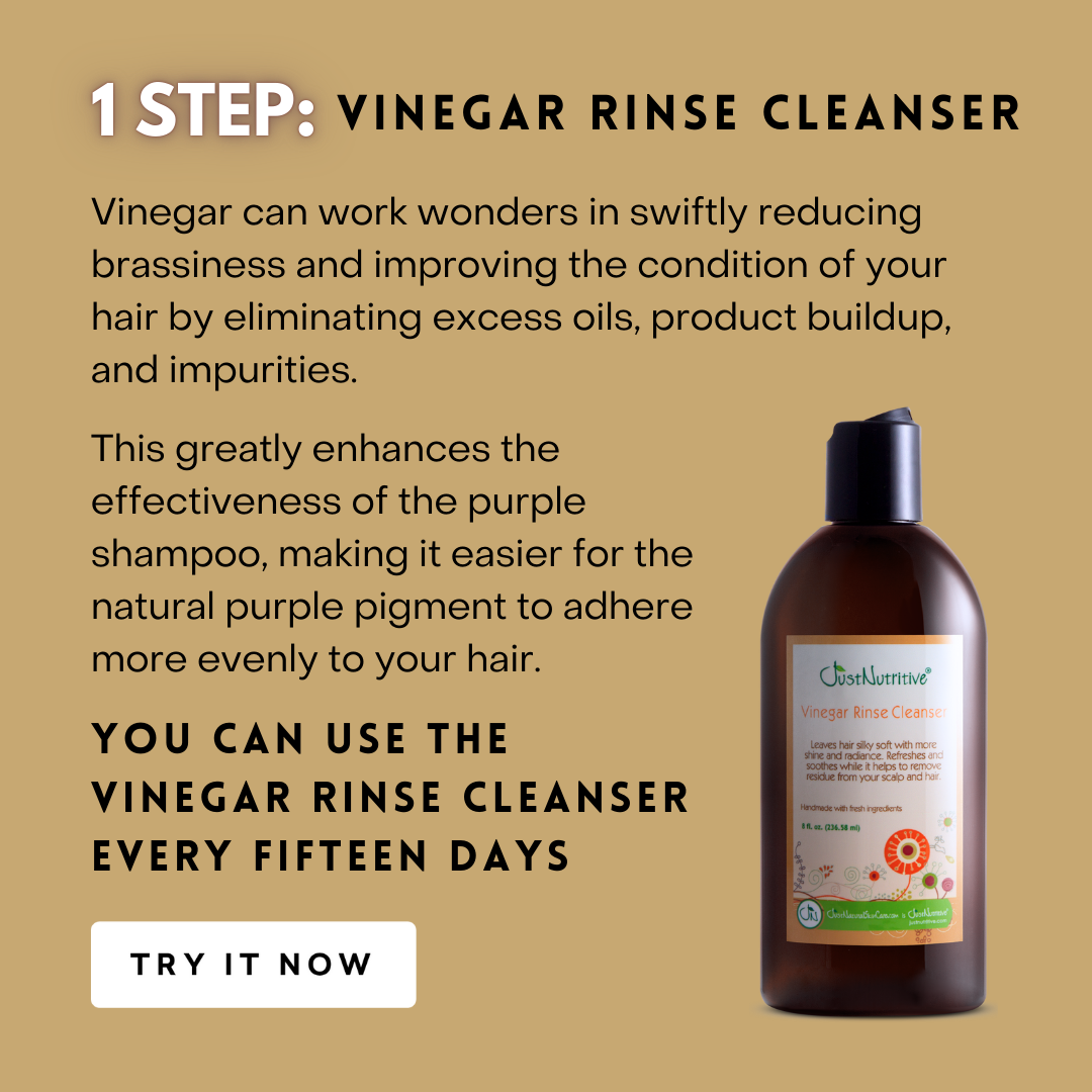 Vinegar Rinse Cleanser for Gray Hair